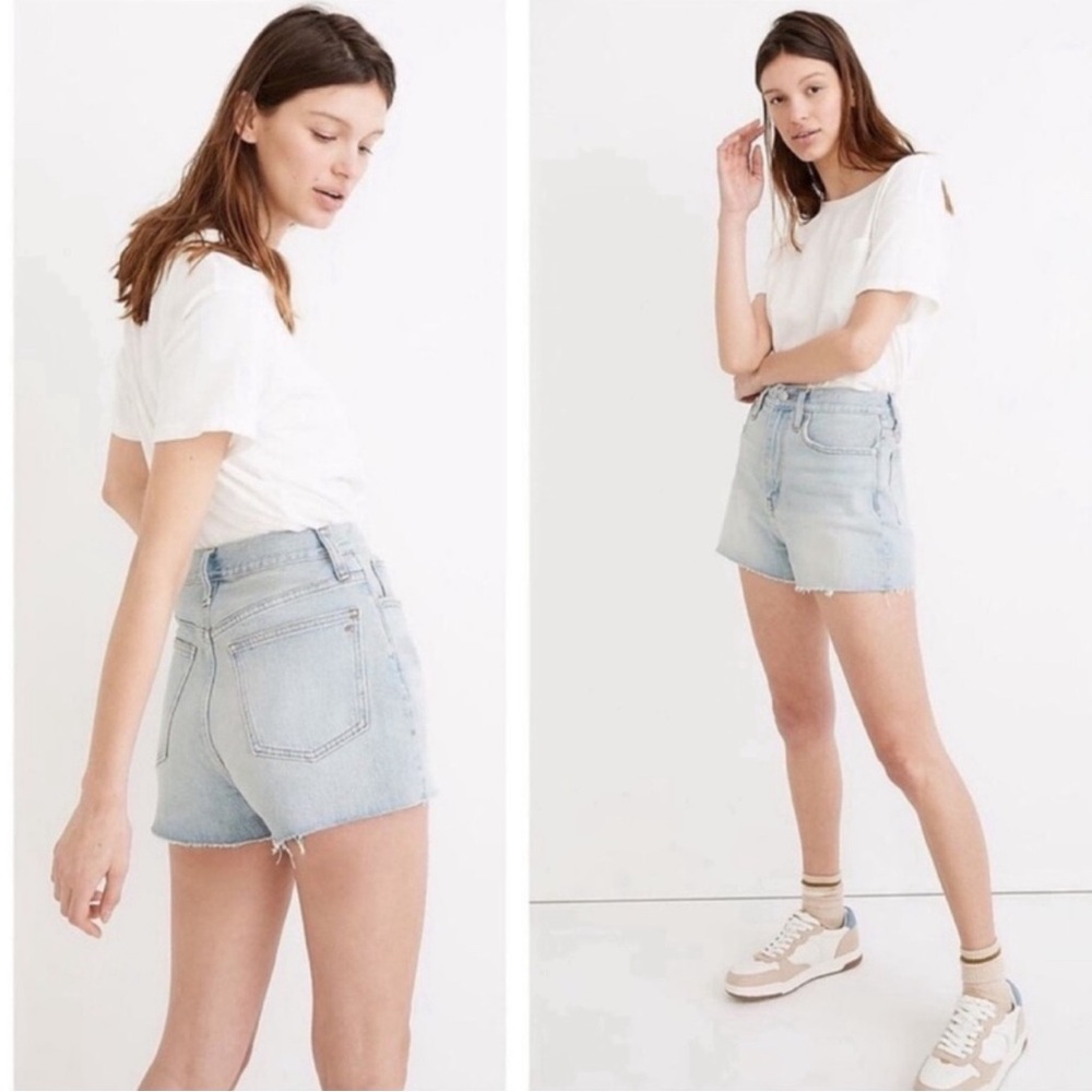 Madewell Momjean short mom Jean shorts NWOT light wash denim size 32